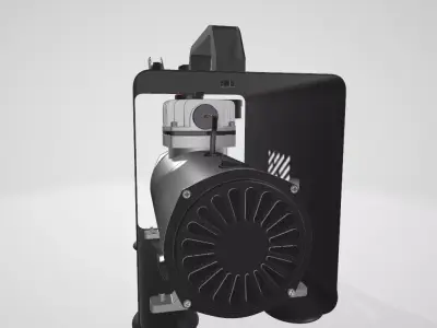 MEEDEN Airbrush Compressor for Model Painting Low-poly 3D model