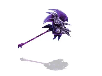 Frozen Bone Axe Low-poly 3D model