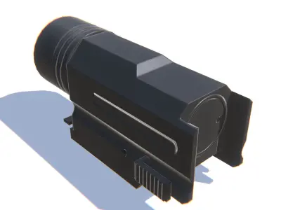 Tactical Flashlight Low-poly 3D model purchase