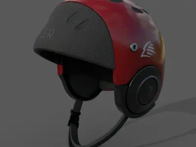 Helmet sport Color bike protection scifi military combat 3d  Low-poly 3D model