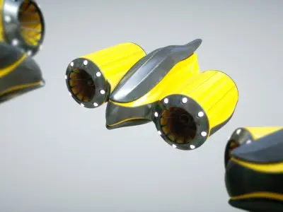 Underwater Drone Concept Low-poly 3D model