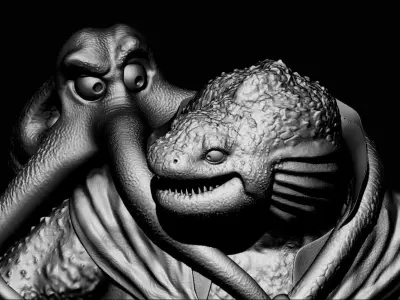 octopus Reptiles creature  3d print model 3D model