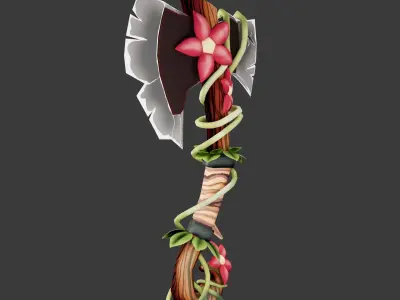 Stylized Axe  Low-poly 3D model purchase