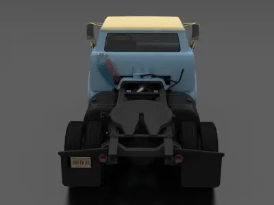 C-Series C-800 Semi Truck 1957 Low-poly 3D model