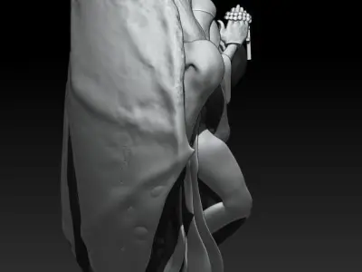 Diabolique statue of demon and woman 3D model