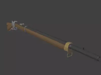 Martini Henry Rifle  Low Poly Game Ready 19th Century Free low-poly 3D model