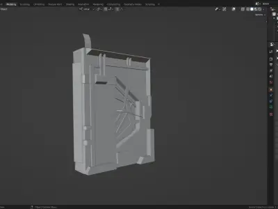 Old Book Clock Low-poly 3D model