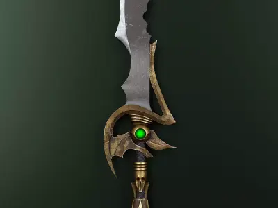 Fantasy style dagger 1 3D model