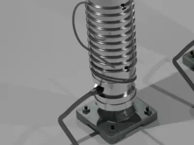 Uranium gas centrifuges 3D model