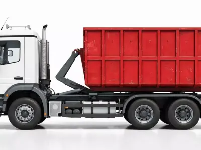 Heavy Duty Hook Lift Roll Off Truck 3D model