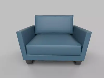 sofa single seater Low-poly 3D model