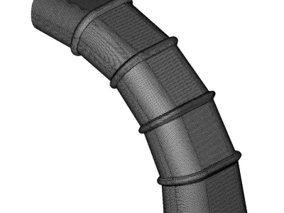 Plastic HVAC Oval Elbow Air Duct Toy 3D model