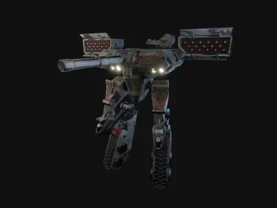 Tank Mecha Low-poly 3D model