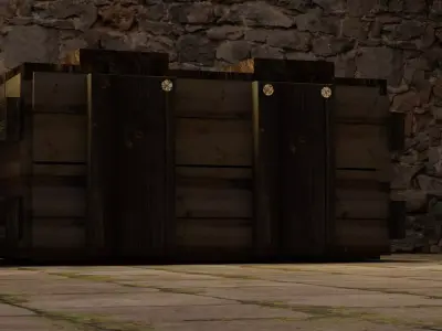 Emty military box 3D model