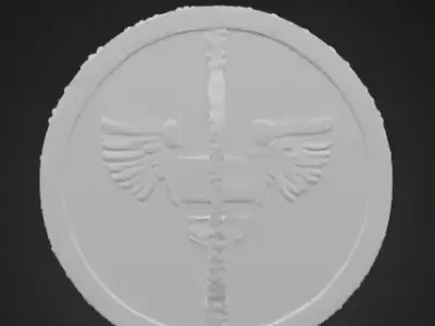 Roman style soldiers shield Low-poly 3D model