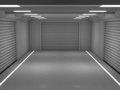 Empty industrial space 3D model