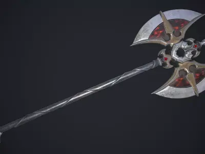 Fantasy Axe 3D Model Low-poly 3D model