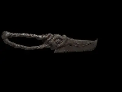 Old Weapon Sword02 Low-poly 3D model
