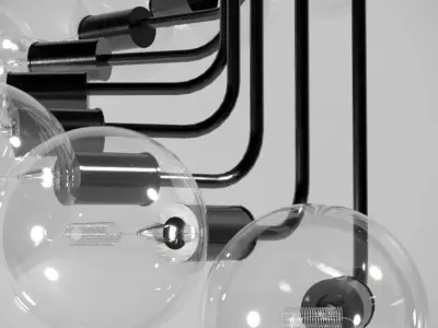 Aluminum ceiling lamps Free 3D model