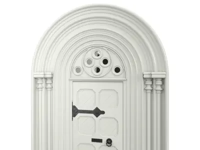 Entrance classic door 124 3D model