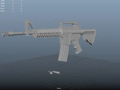 M4 Carbine army weapon Shoot Gun PUBG 3D model