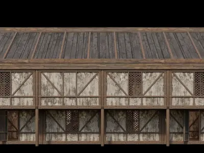 Medieval Houses 37- 4K Textures Game Ready Low-poly 3D model