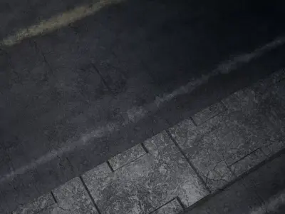 Clean Road Seamless PBR Material Texture