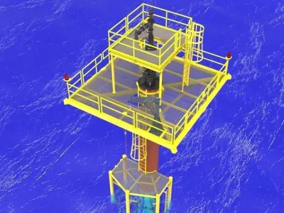 20 ft caisson well protector Free 3D model