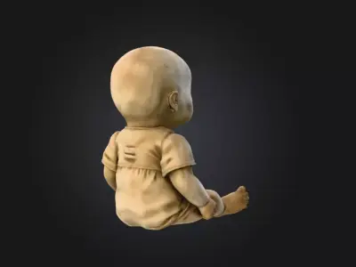 Creepy Doll Low-poly 3D model