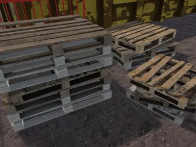 pallet bundle Low-poly 3D model