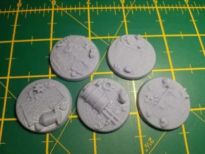 32mm Junkyard base set Pre-supported 3D print model