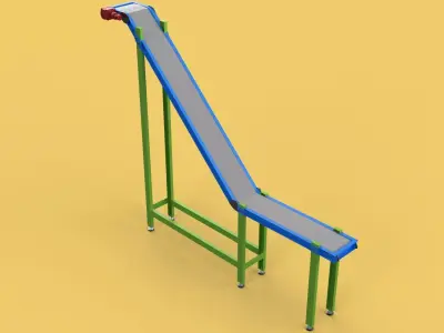 CARRIER BELT CONVEYOR Z ELEVATOR 3D model