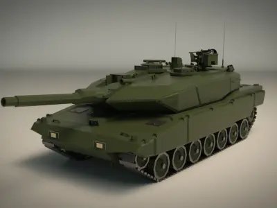 Low Poly Tank 04 Low-poly 3D model