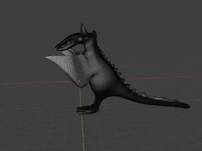 dinosaur toy bird flying in air 3D model