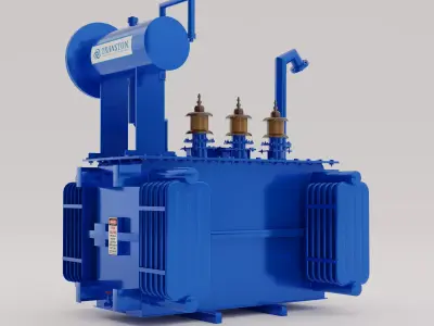 Industrial Power Transformer  Hi Voltage Electrical 3D Model 3D model