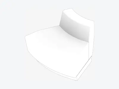 Seating - Contemporary - Blume - Type - Closing - Back - Round Low-poly 3D model purchase