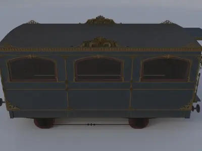 TrainwagoncoachshopB 3D model