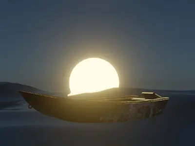 Boat 001 Low-poly 3D model