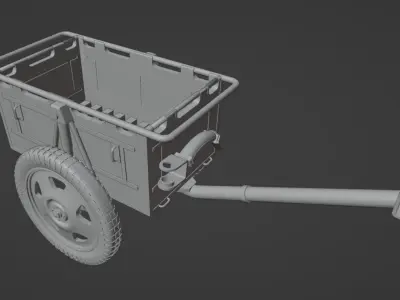 1 35 German IF8 Infantry Trailer with Cargo 3D print model