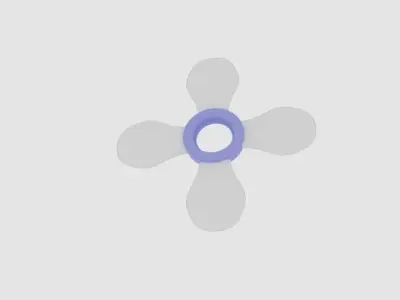 Fanfan propeller blades Low-poly 3D model