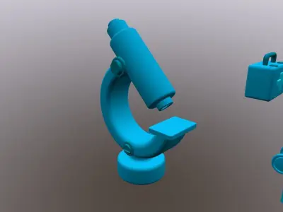 9 Hospital Icons 3D model