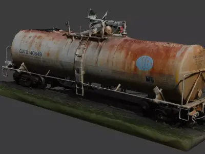 Rusty Tanker Free low-poly 3D model