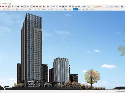 Sketchup Residential Complex T5 3D model