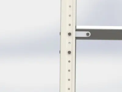 Prefabricated metal shelving pack 3D model