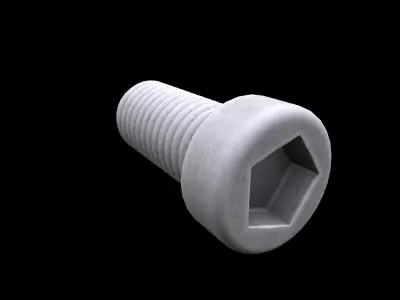 Allen nut Low-poly 3D model