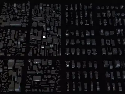 Kitbash city 3D model