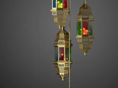 azure floor antique light 01 3D model