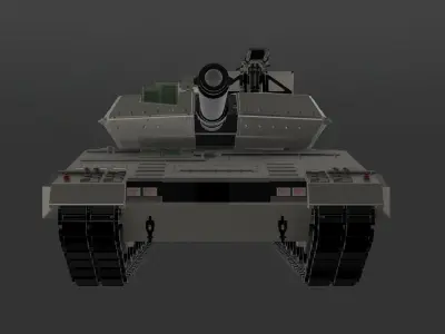 German Leopard 2A7 Low-poly 3D model