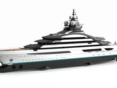 Lurssen Opus Luxury Yacht Dynamic Simulation 3D model