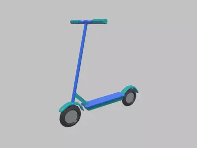 Low Poly Scooter 01 Low-poly 3D model